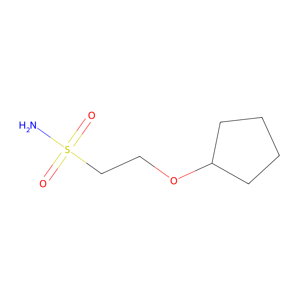 2-(Cyclopentyloxy)ethane-1-sulfonamide molecular structure, CAS 1342694-32-9