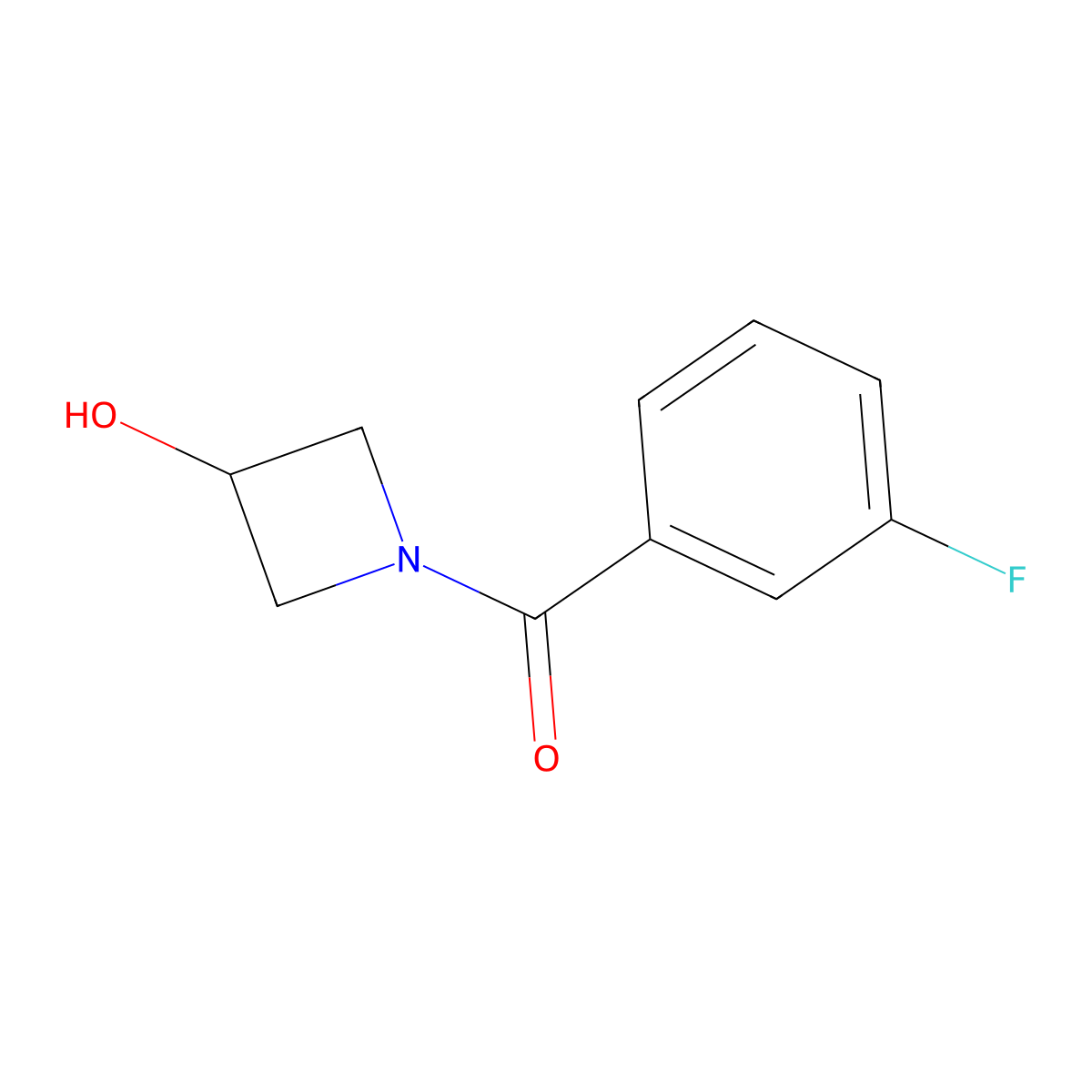 1-(3-Fluorobenzoyl)azetidin-3-ol molecular structure, CAS 1342694-58-9