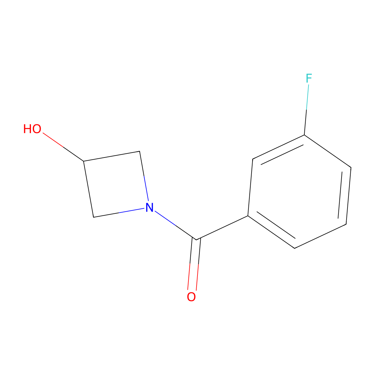 1-(3-Fluorobenzoyl)azetidin-3-ol molecular structure, CAS 1342694-58-9