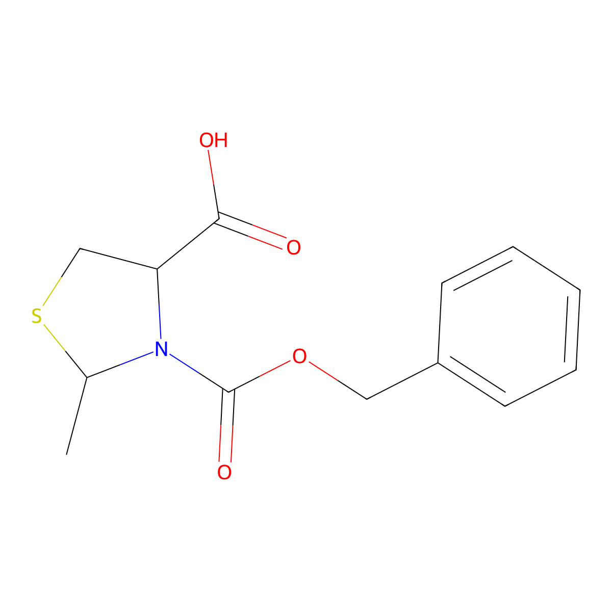 3-((Benzyloxy)carbonyl)-2-methylthiazolidine-4-carboxylic acid molecular structure, CAS 1342694-79-4