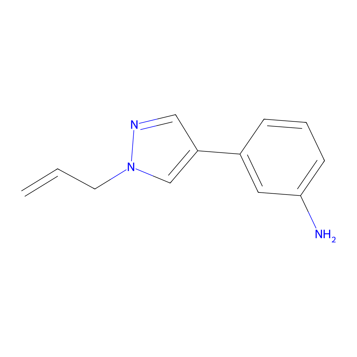 3-(1-Allyl-1h-pyrazol-4-yl)aniline molecular structure, CAS 1342695-77-5