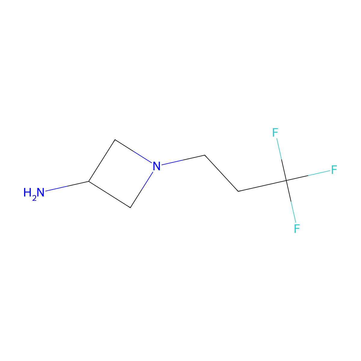 1-(3,3,3-Trifluoropropyl)azetidin-3-amine molecular structure, CAS 1342697-73-7