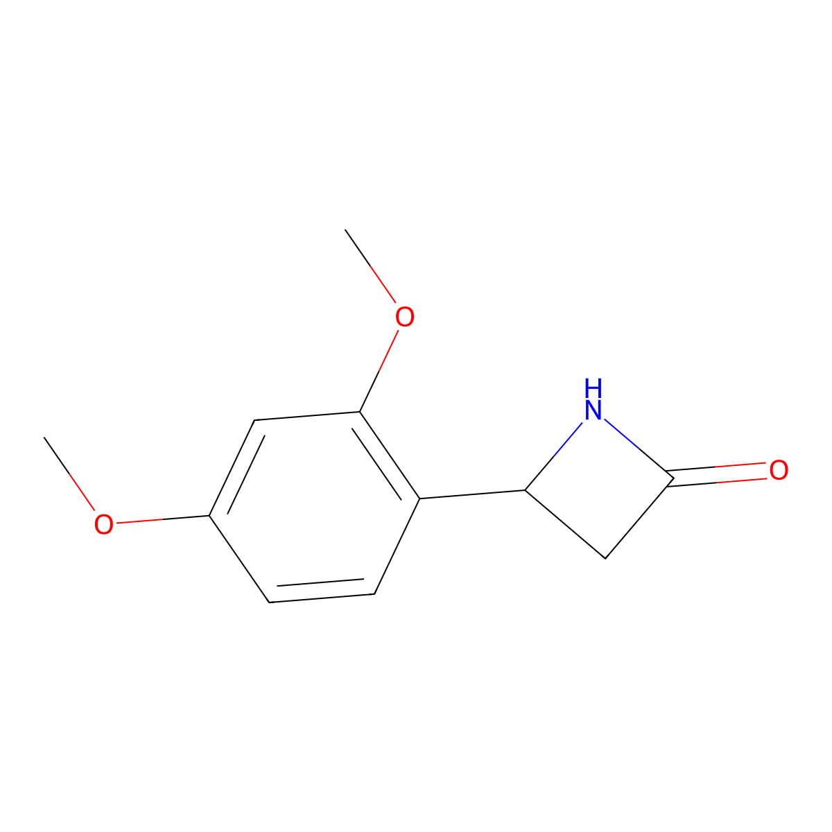 4-(2,4-Dimethoxyphenyl)azetidin-2-one molecular structure, CAS 1342698-94-5