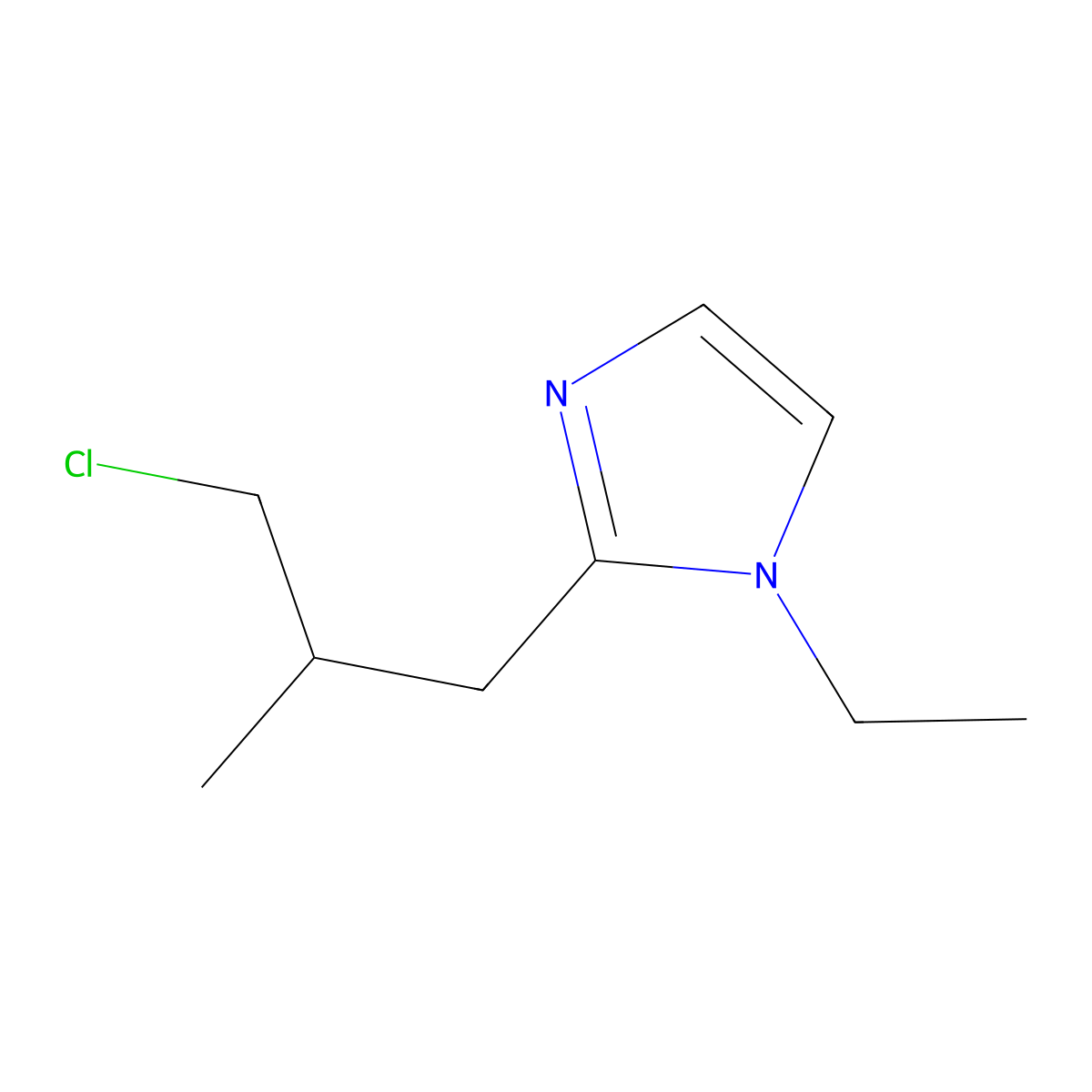 2-(3-Chloro-2-methylpropyl)-1-ethyl-1h-imidazole molecular structure, CAS 1342699-06-2