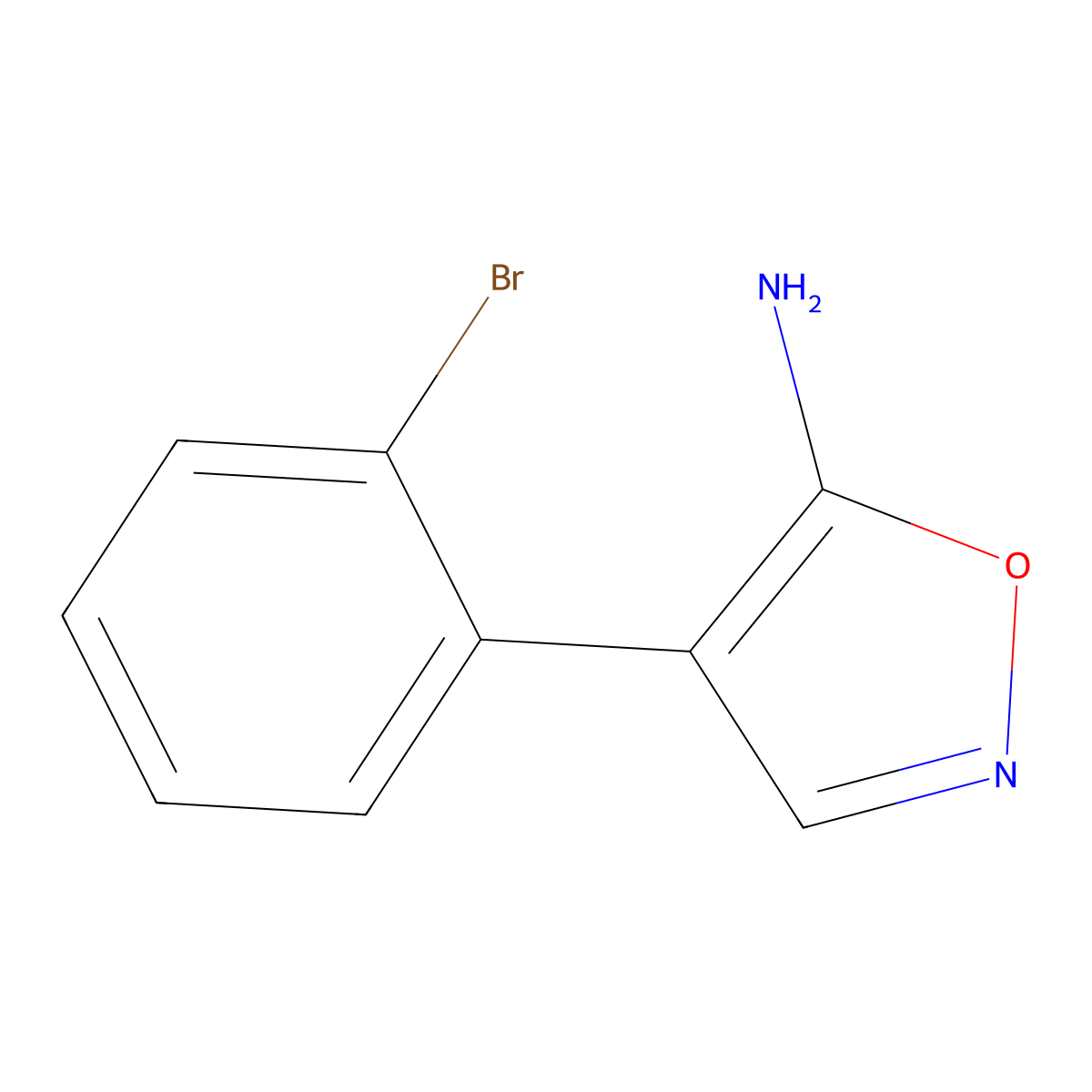 4-(2-Bromophenyl)-5-isoxazolamine molecular structure, CAS 1342699-47-1