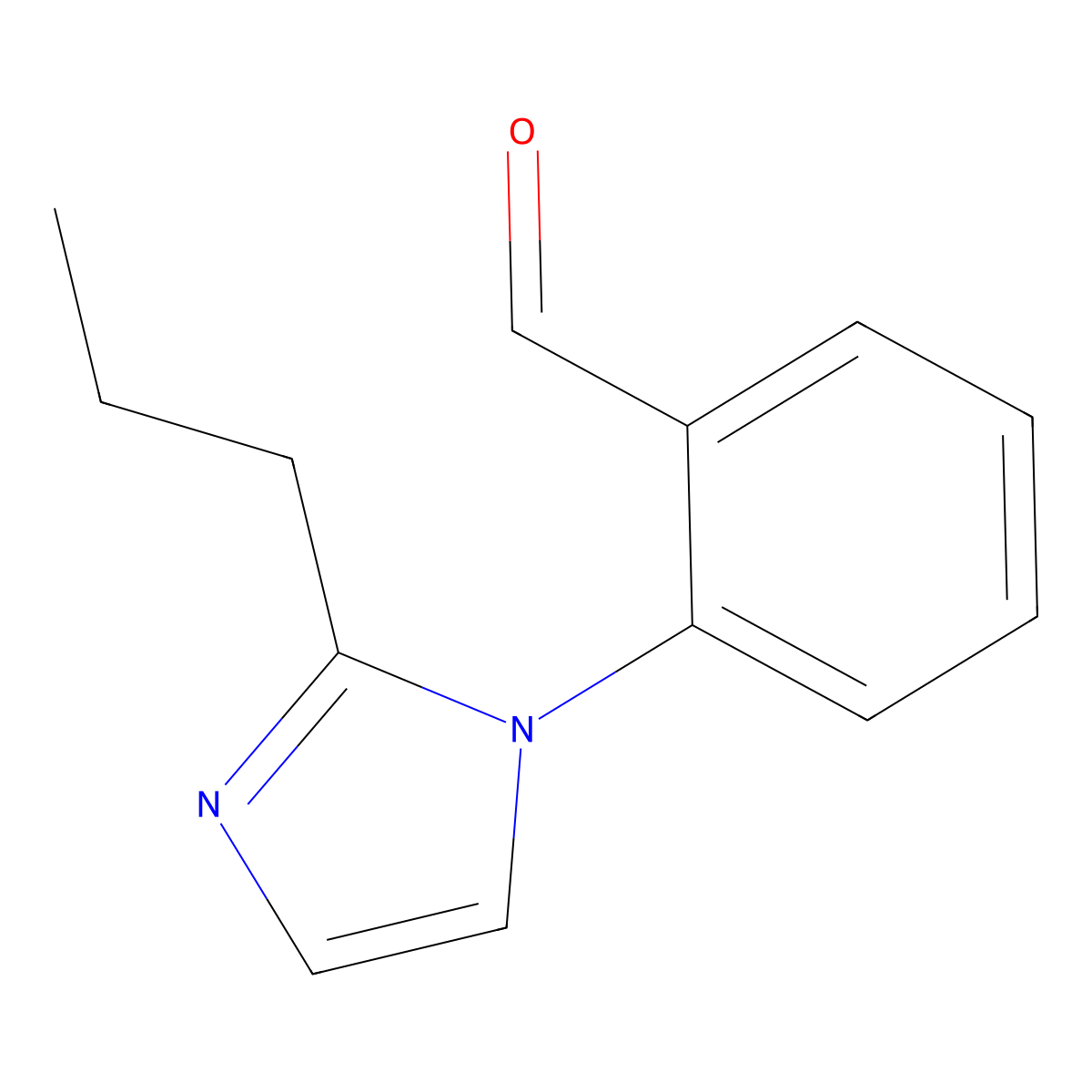 2-(2-Propyl-1h-imidazol-1-yl)benzaldehyde molecular structure, CAS 1342701-86-3