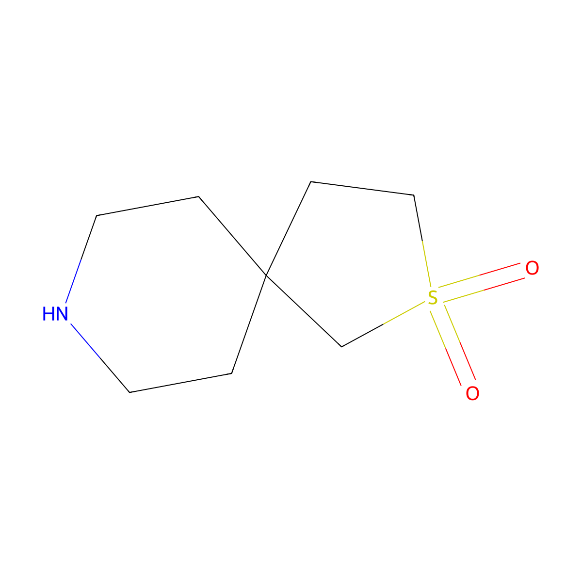 2-Thia-8-azaspiro[4.5]decane 2,2-dioxide molecular structure, CAS 1342704-43-1