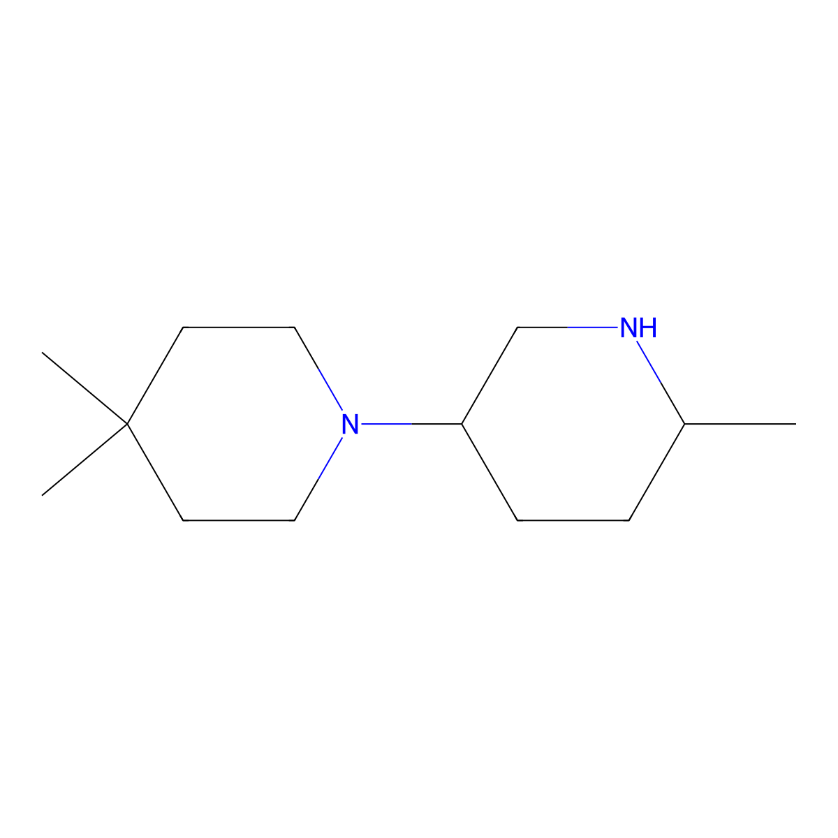 4,4-Dimethyl-1-(6-methylpiperidin-3-yl)piperidine molecular structure, CAS 1342705-14-9