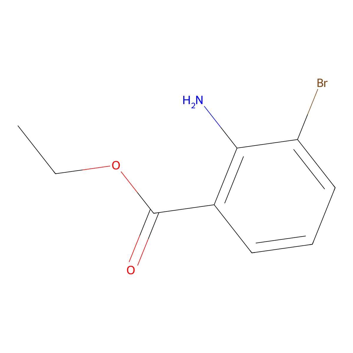 Ethyl 2-amino-3-bromobenzoate molecular structure, CAS 1342707-37-2