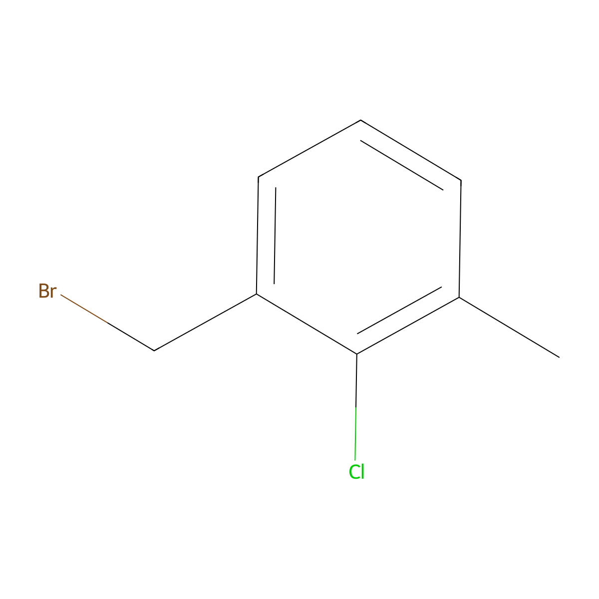 1-(Bromomethyl)-2-chloro-3-methylbenzene molecular structure, CAS 134271-45-7