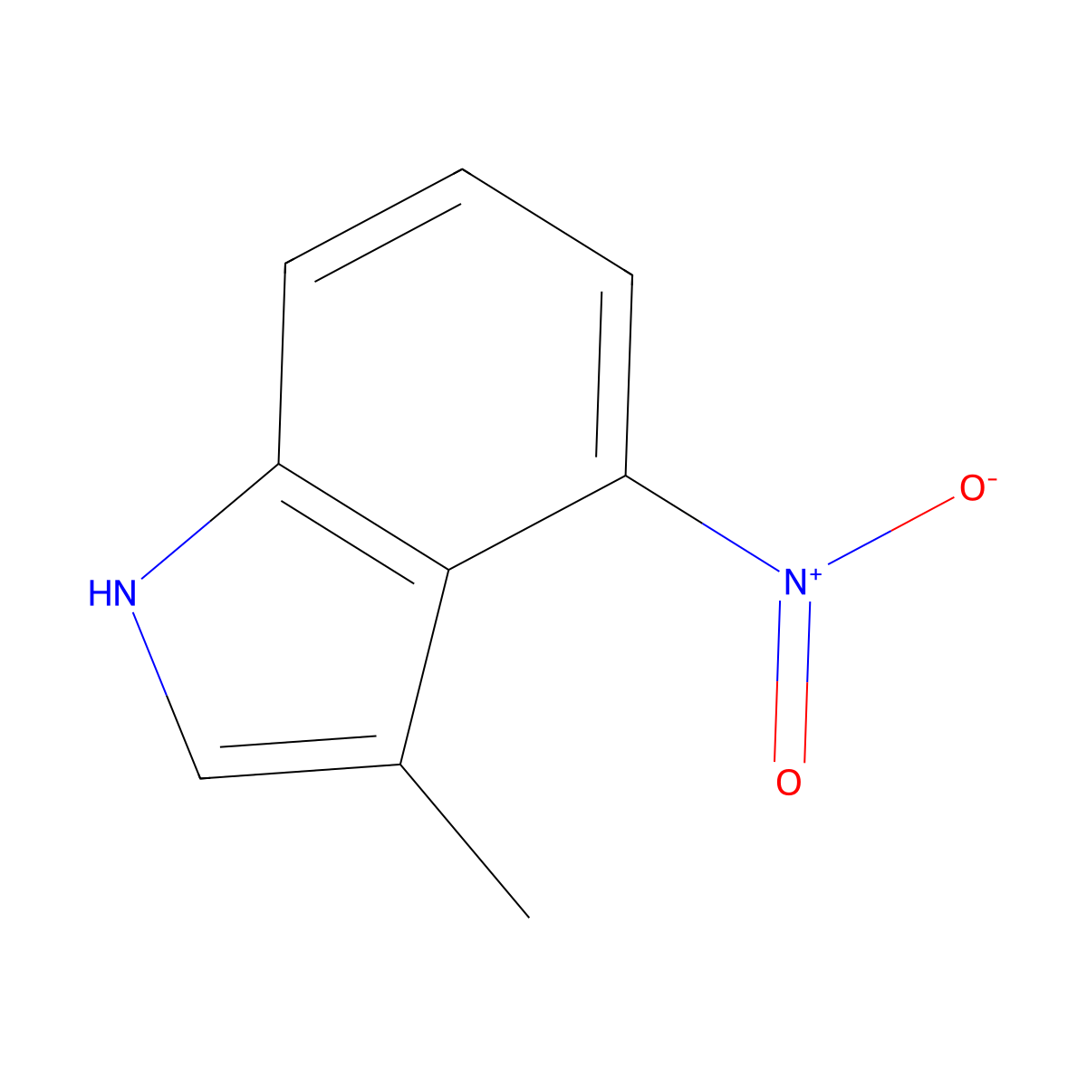 3-methyl-4-nitro-1H-indole molecular structure, CAS 134271-94-6