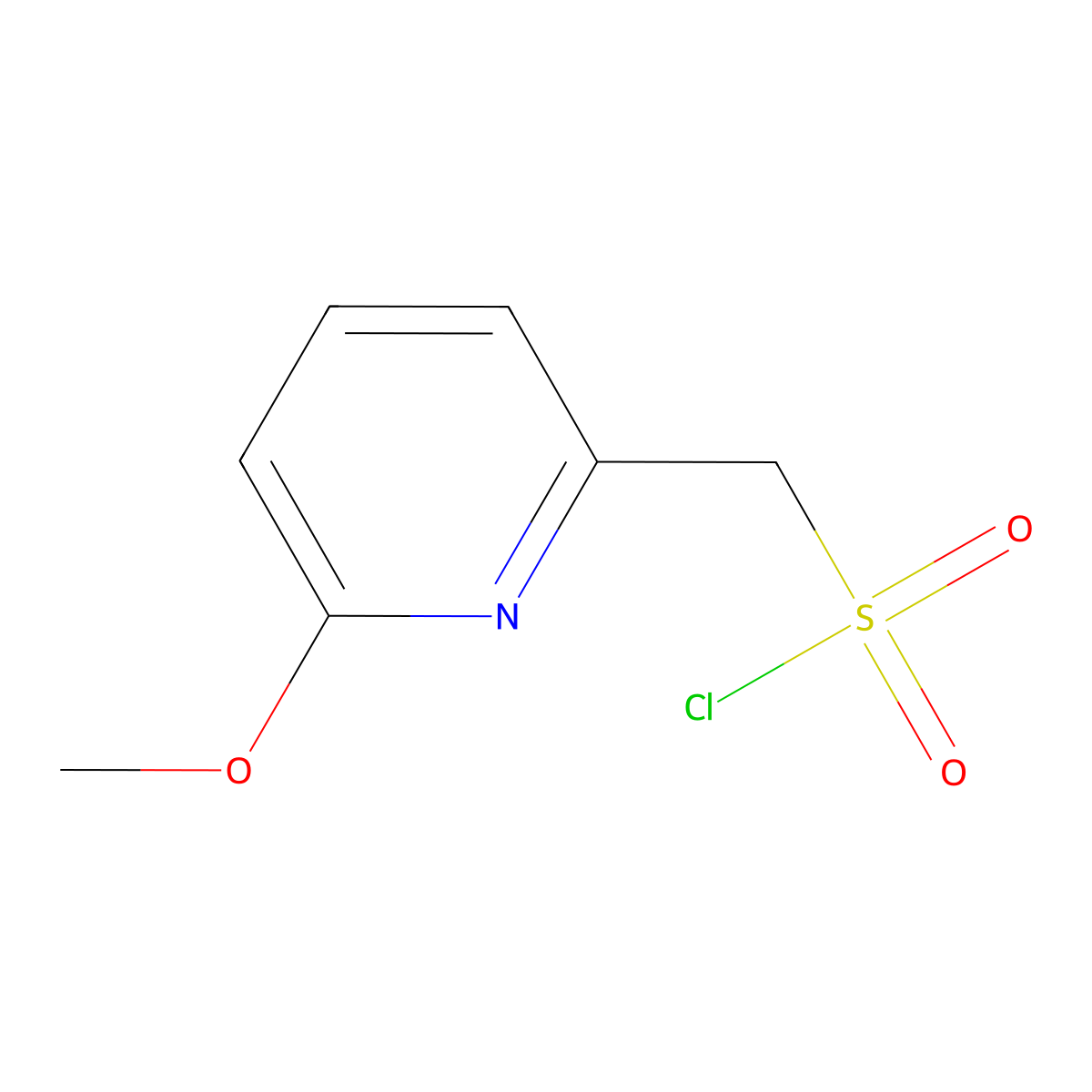 (6-Methoxypyridin-2-yl)methanesulfonyl chloride molecular structure, CAS 1342719-66-7