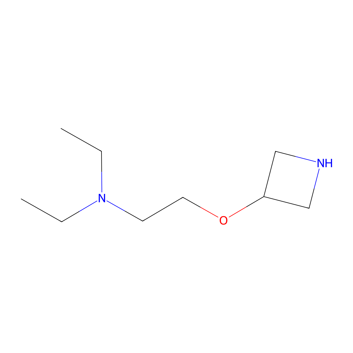 [2-(Azetidin-3-yloxy)ethyl]diethylamine molecular structure, CAS 1342721-88-3