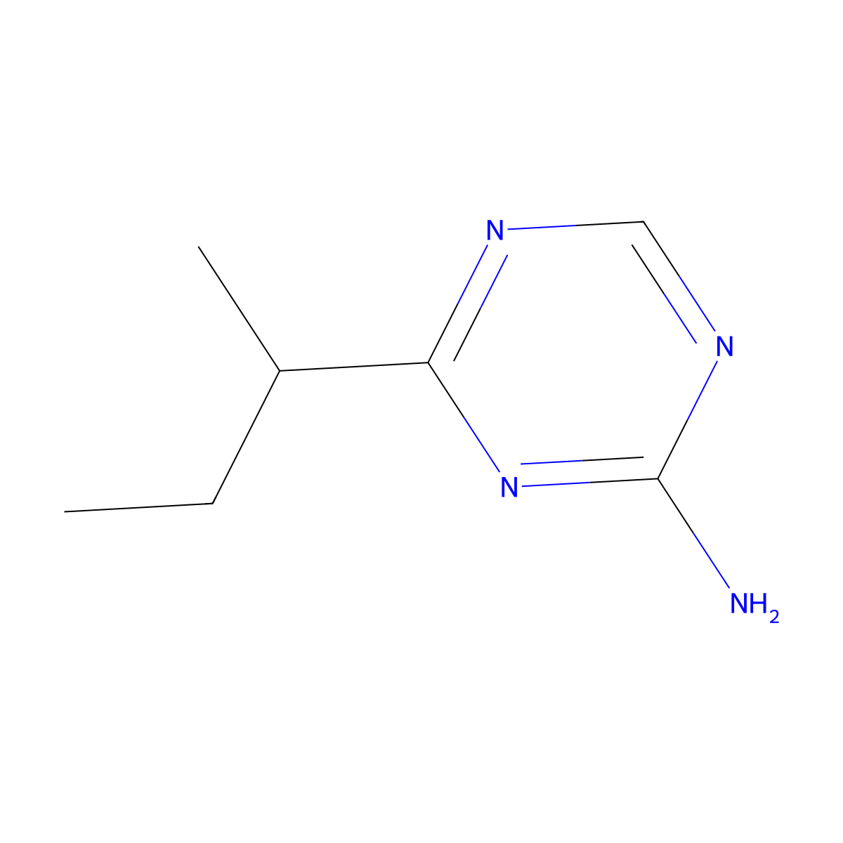 4-(sec-Butyl)-1,3,5-triazin-2-amine molecular structure, CAS 1342722-72-8
