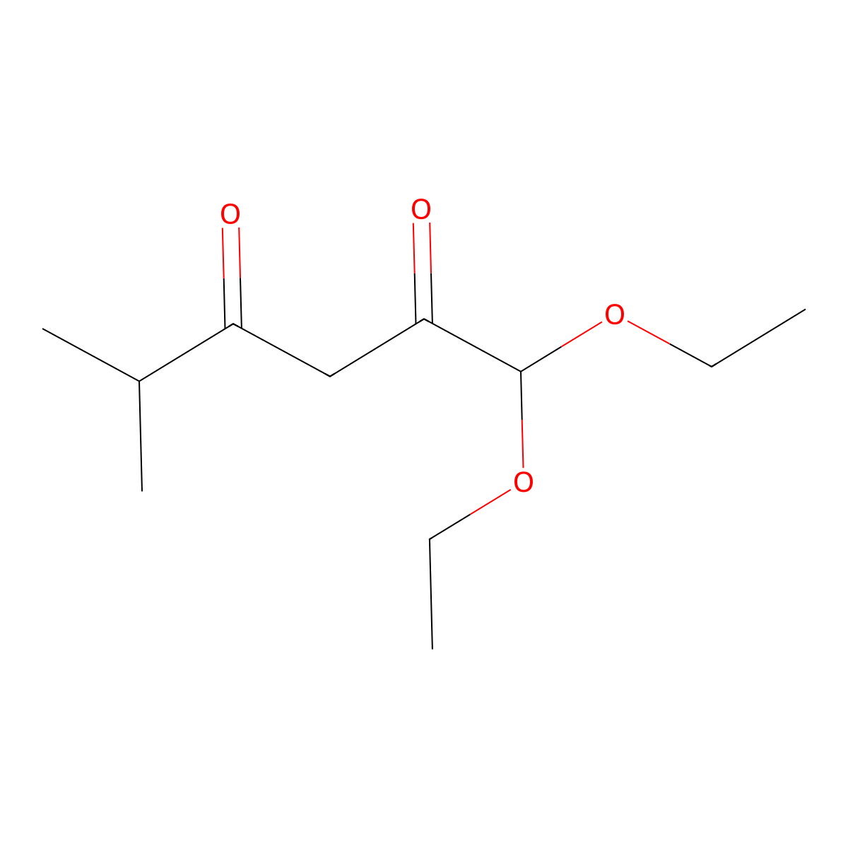 1,1-Diethoxy-5-methylhexane-2,4-dione molecular structure, CAS 1342727-22-3
