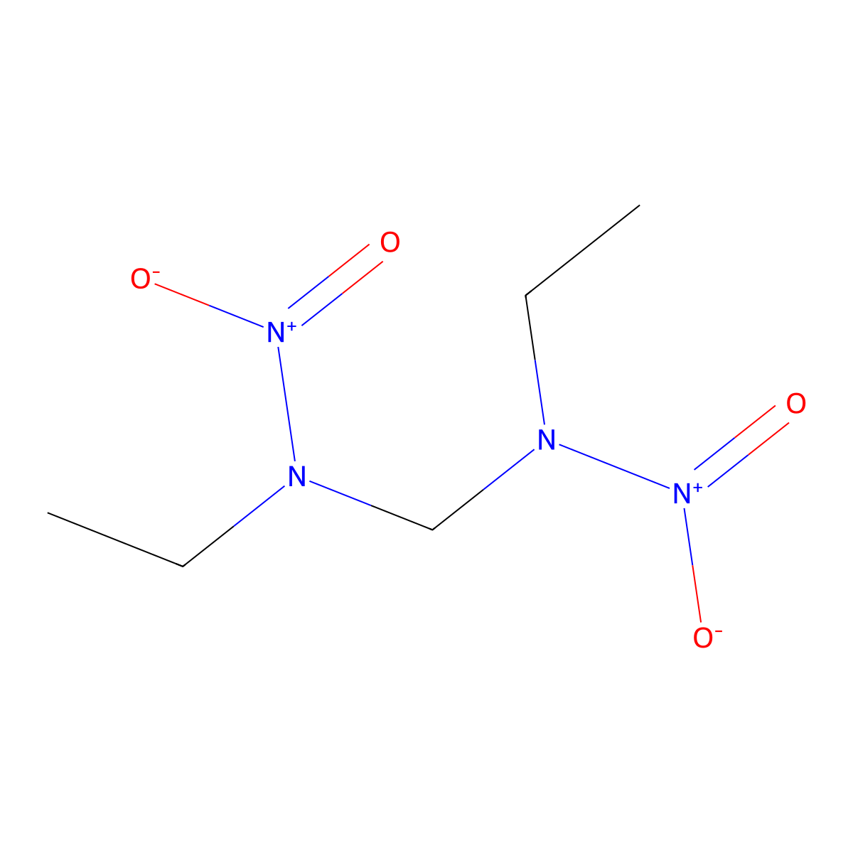 Methanediamine, N,N'-diethyl-N,N'-dinitro- molecular structure, CAS 134273-34-0