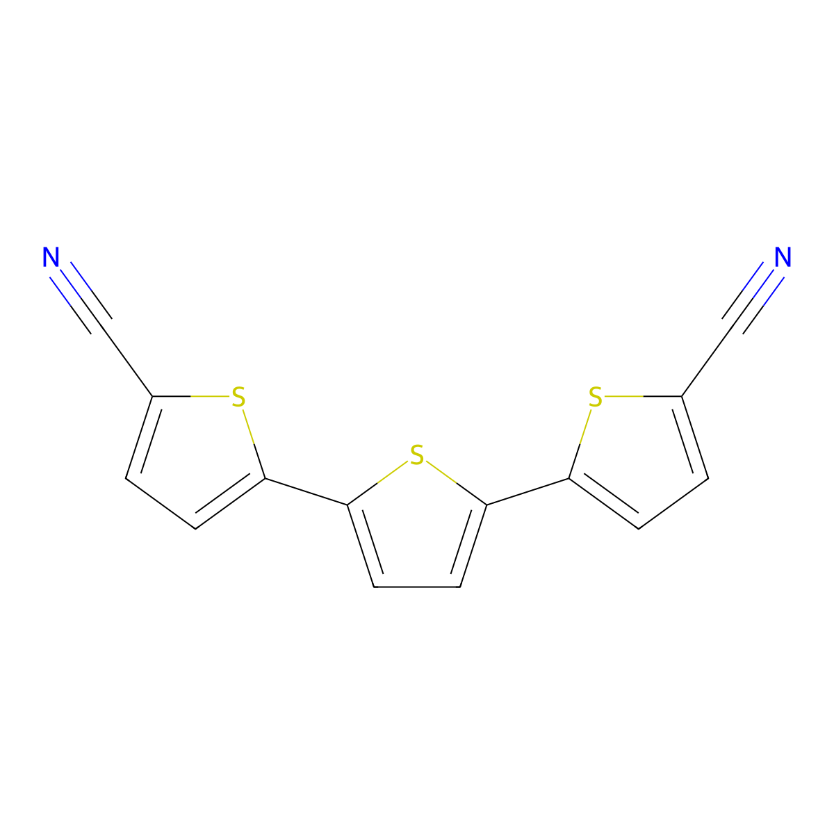 5,5''-Dicyano-2,2':5',2''-terthiophene molecular structure, CAS 134273-55-5