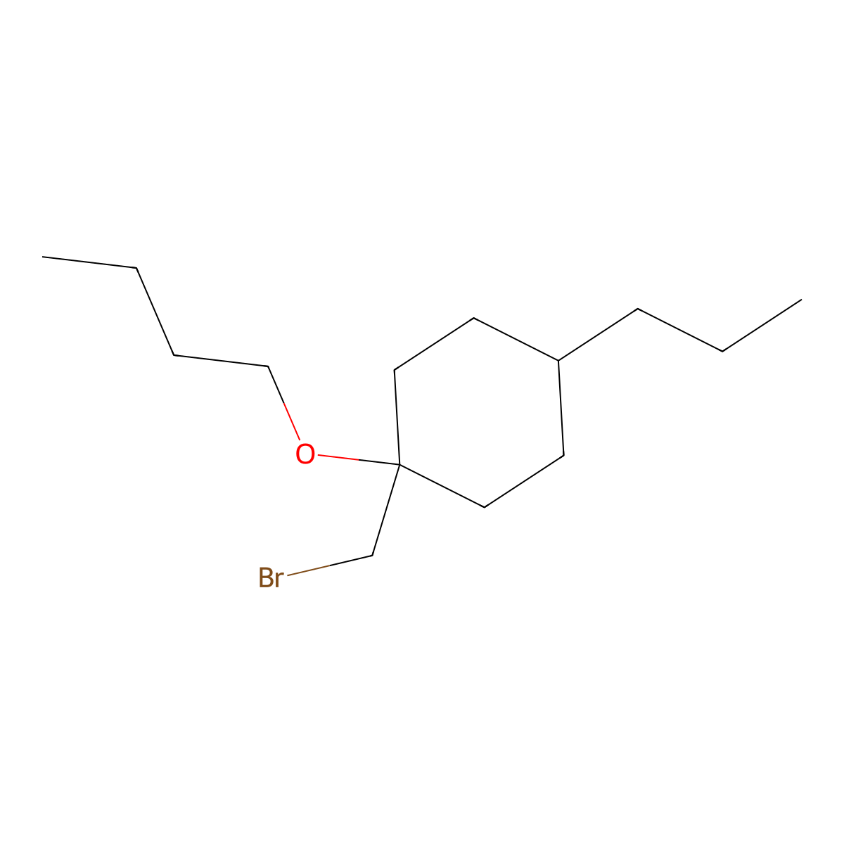 1-(Bromomethyl)-1-butoxy-4-propylcyclohexane molecular structure, CAS 1342732-74-4