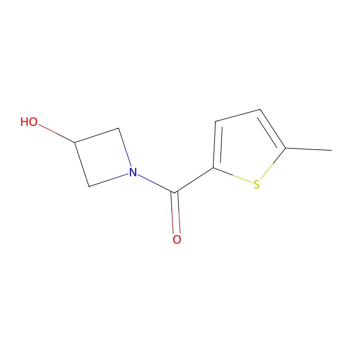 1-(5-Methylthiophene-2-carbonyl)azetidin-3-ol molecular structure, CAS 1342733-48-5