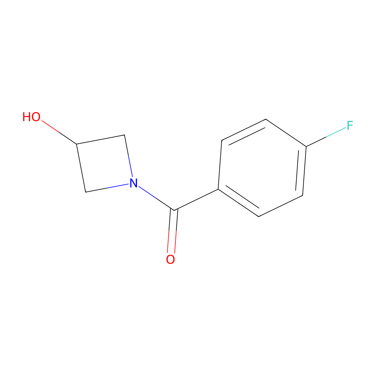 1-(4-Fluorobenzoyl)azetidin-3-ol molecular structure, CAS 1342734-67-1