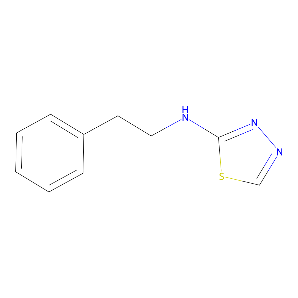 N-(2-phenylethyl)-1,3,4-thiadiazol-2-amine molecular structure, CAS 1342738-90-2