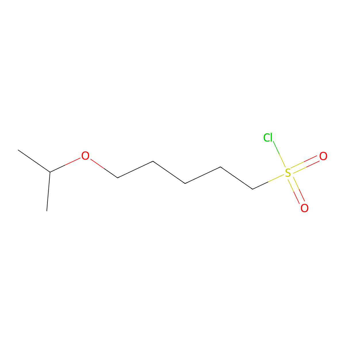 5-Isopropoxypentane-1-sulfonyl chloride molecular structure, CAS 1342739-40-5