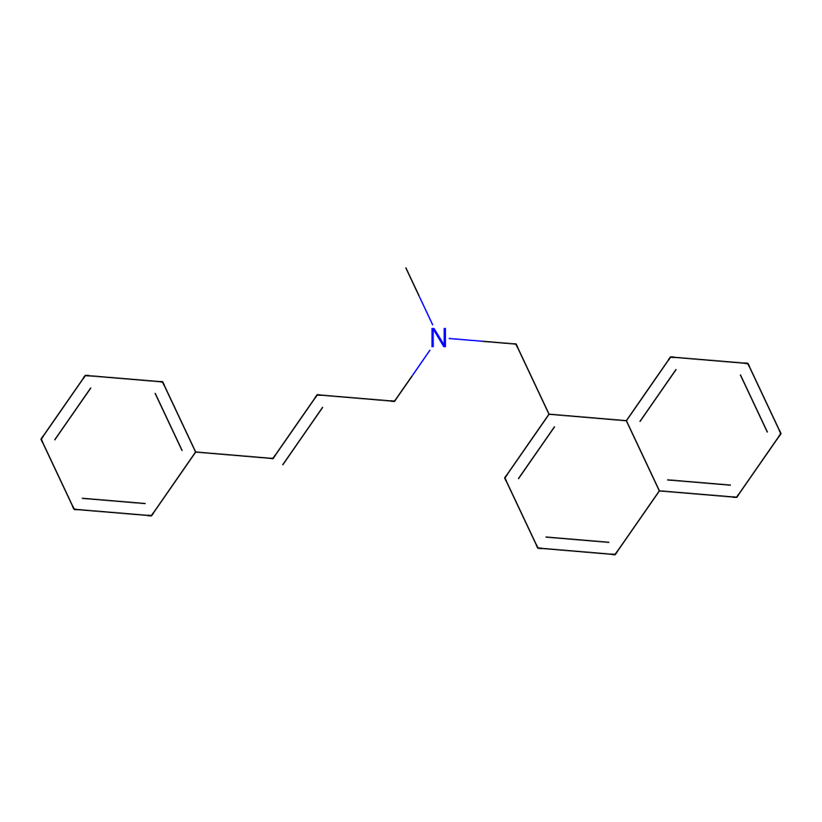 N-methyl-N-(1-naphthalenylmethyl)-3-phenyl-2-propen-1-amine molecular structure, CAS 134274-83-2
