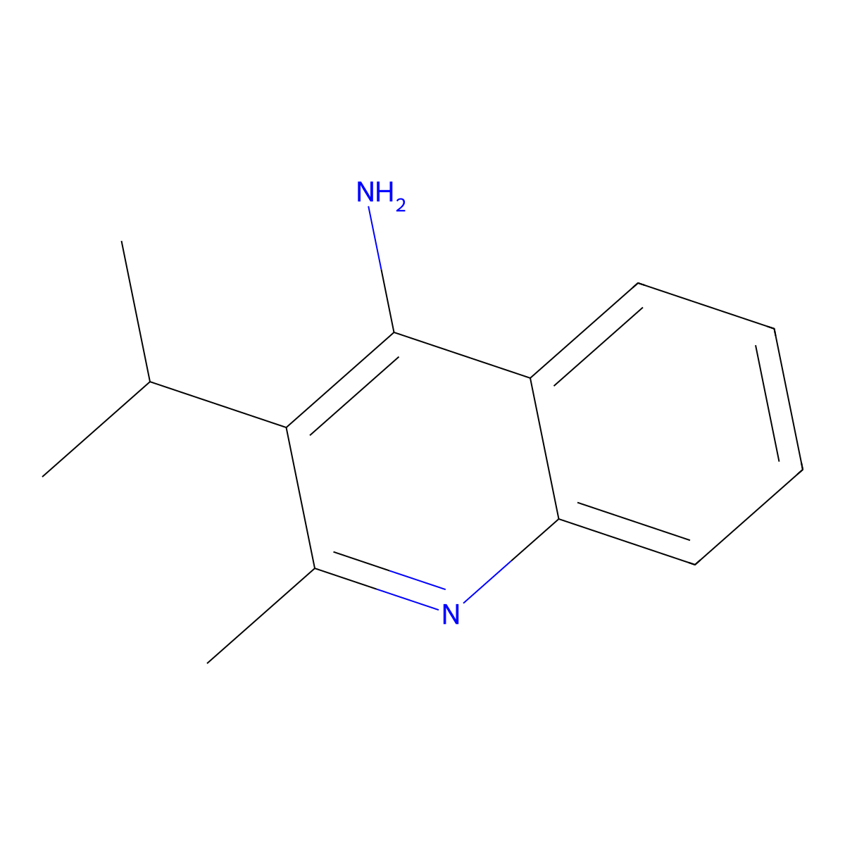 2-Methyl-3-(propan-2-yl)quinolin-4-amine molecular structure, CAS 1342740-47-9