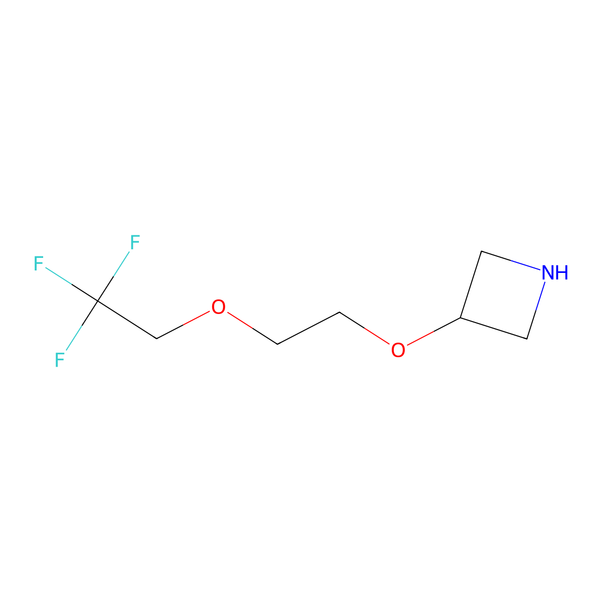 3-[2-(2,2,2-Trifluoroethoxy)ethoxy]azetidine molecular structure, CAS 1342742-72-6