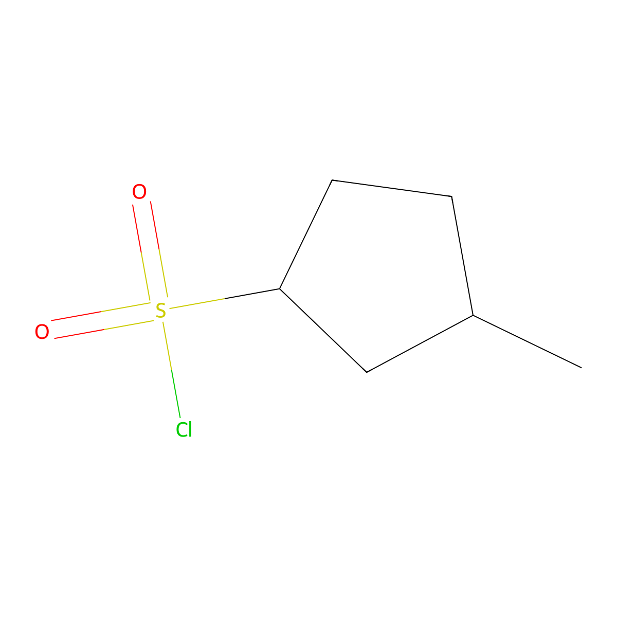3-Methylcyclopentane-1-sulfonyl chloride molecular structure, CAS 1342745-21-4