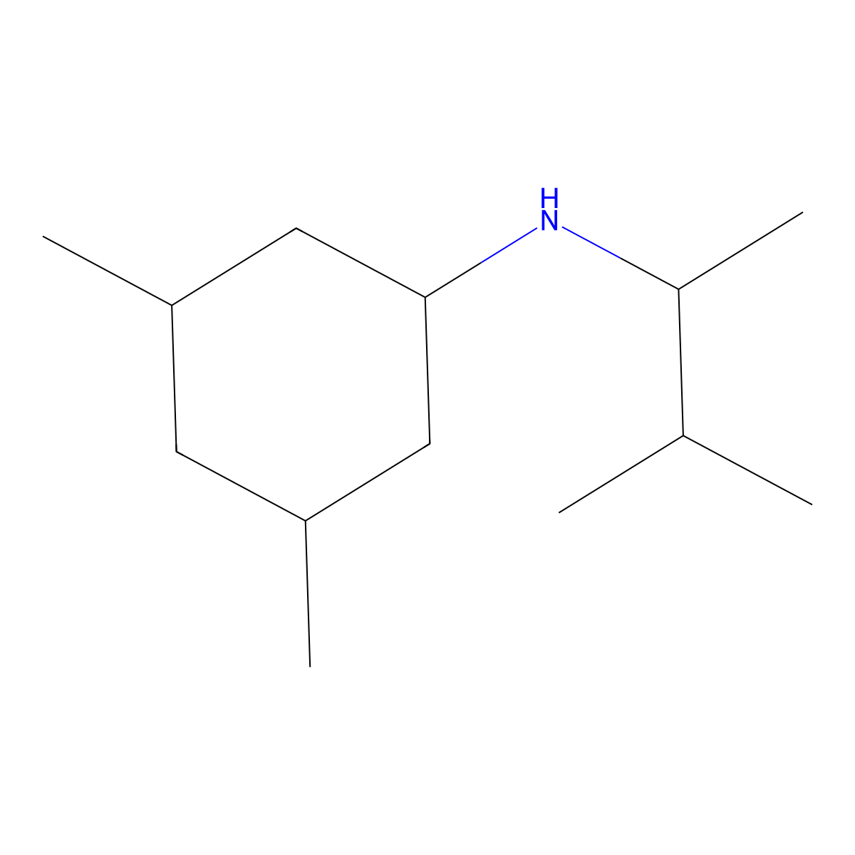 3,5-dimethyl-N-(3-methylbutan-2-yl)cyclohexan-1-amine molecular structure, CAS 1342748-67-7