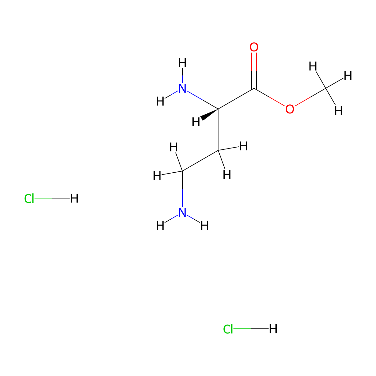 methyl (2S)-2,4-diaminobutanoate dihydrochloride molecular structure, CAS 134275-07-3