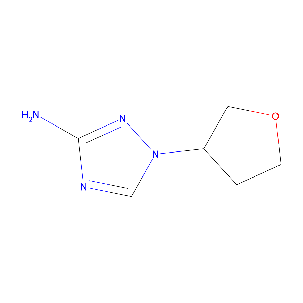 1-(Tetrahydrofuran-3-yl)-1h-1,2,4-triazol-3-amine molecular structure, CAS 1342750-95-1