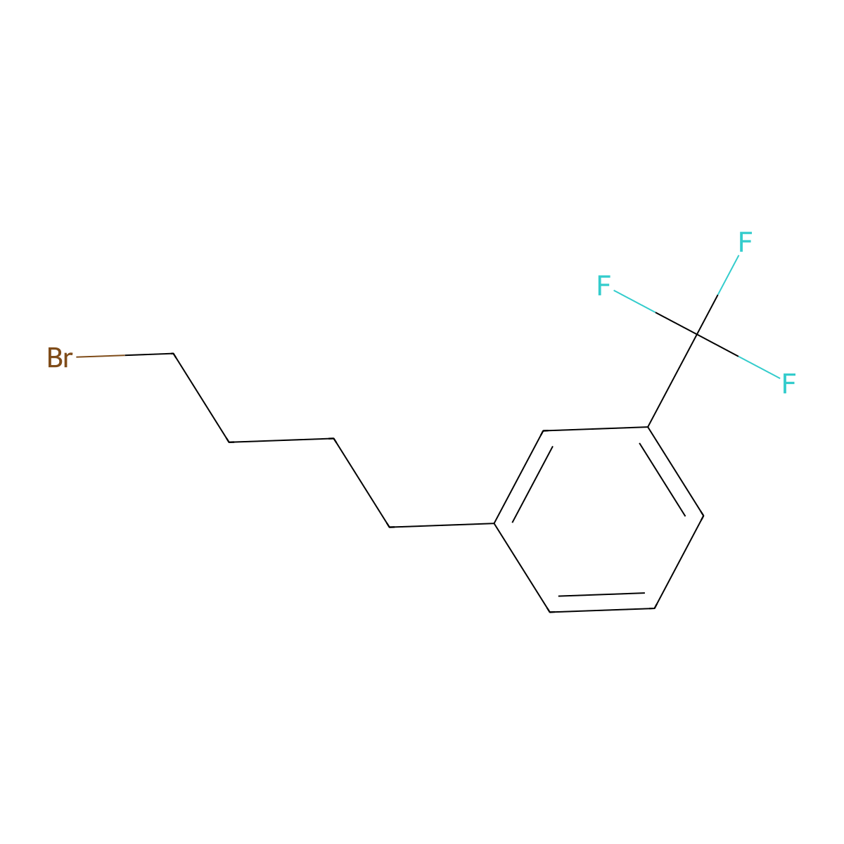 1-(4-Bromobutyl)-3-(trifluoromethyl)benzene molecular structure, CAS 1342757-34-9