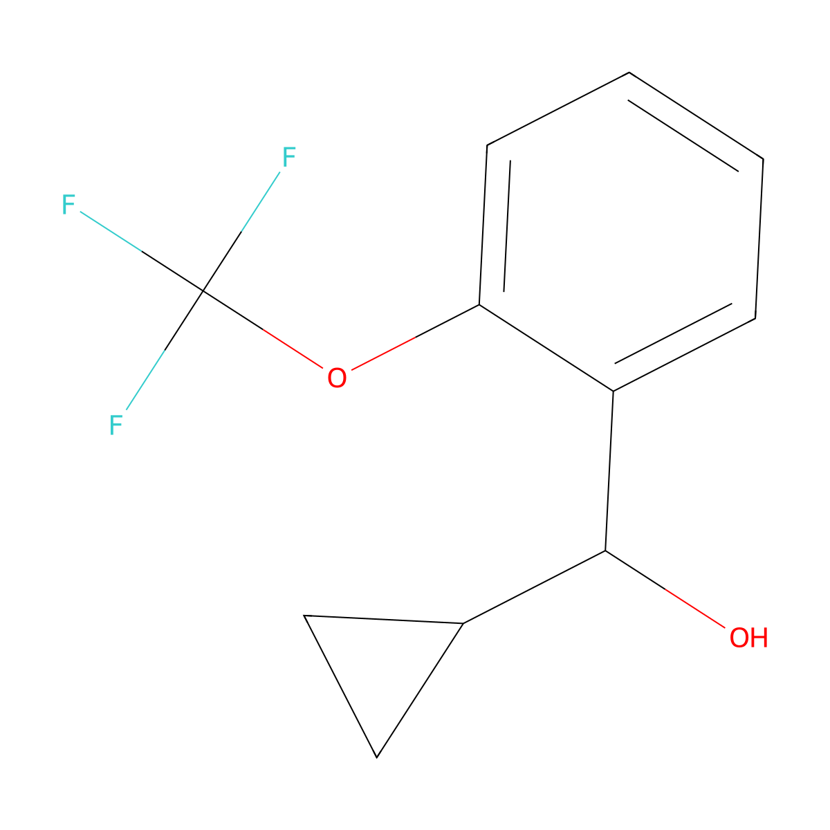 alpha-Cyclopropyl-2-(trifluoromethoxy)benZenemethanol molecular structure, CAS 1342758-29-5