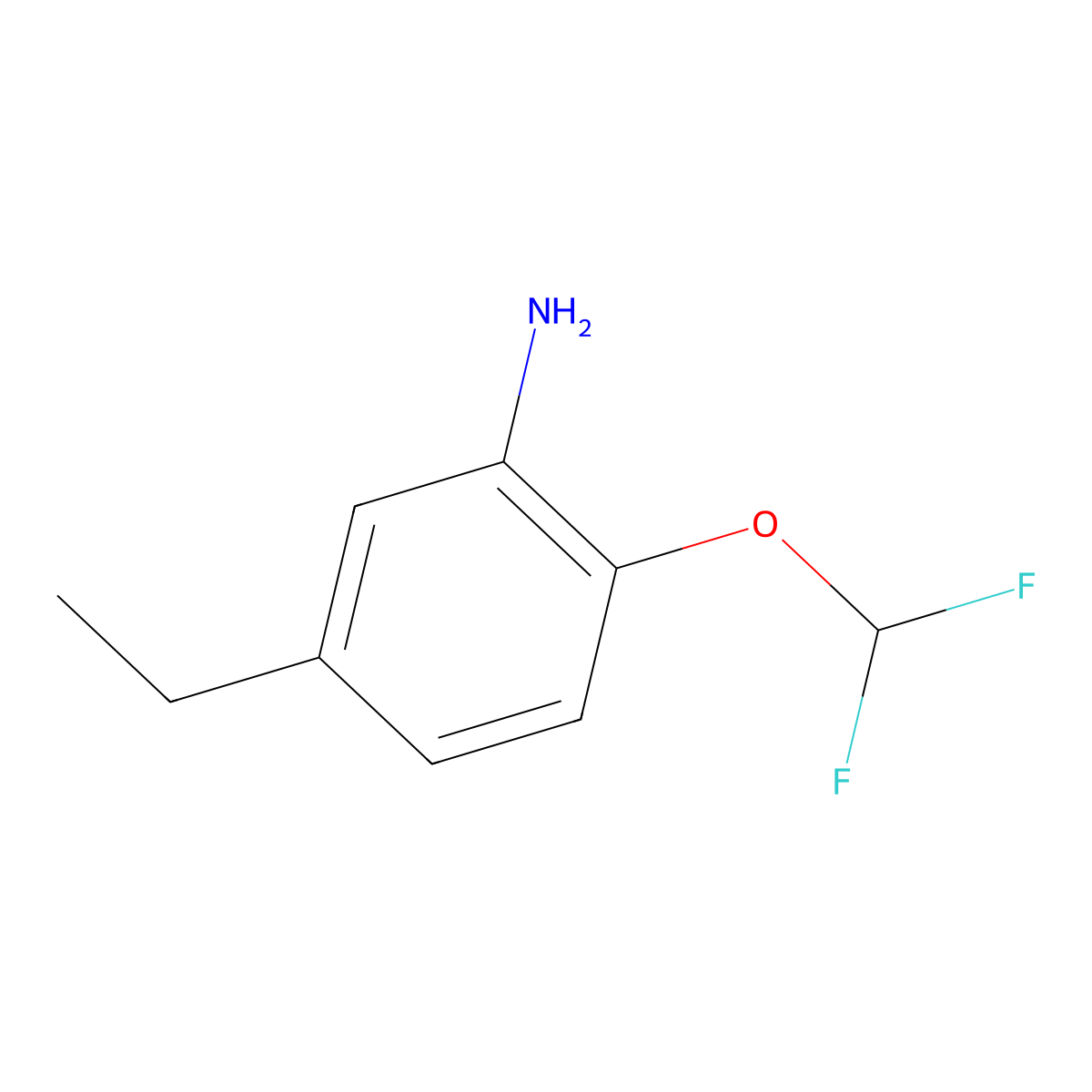 2-(Difluoromethoxy)-5-ethylaniline molecular structure, CAS 1342758-65-9
