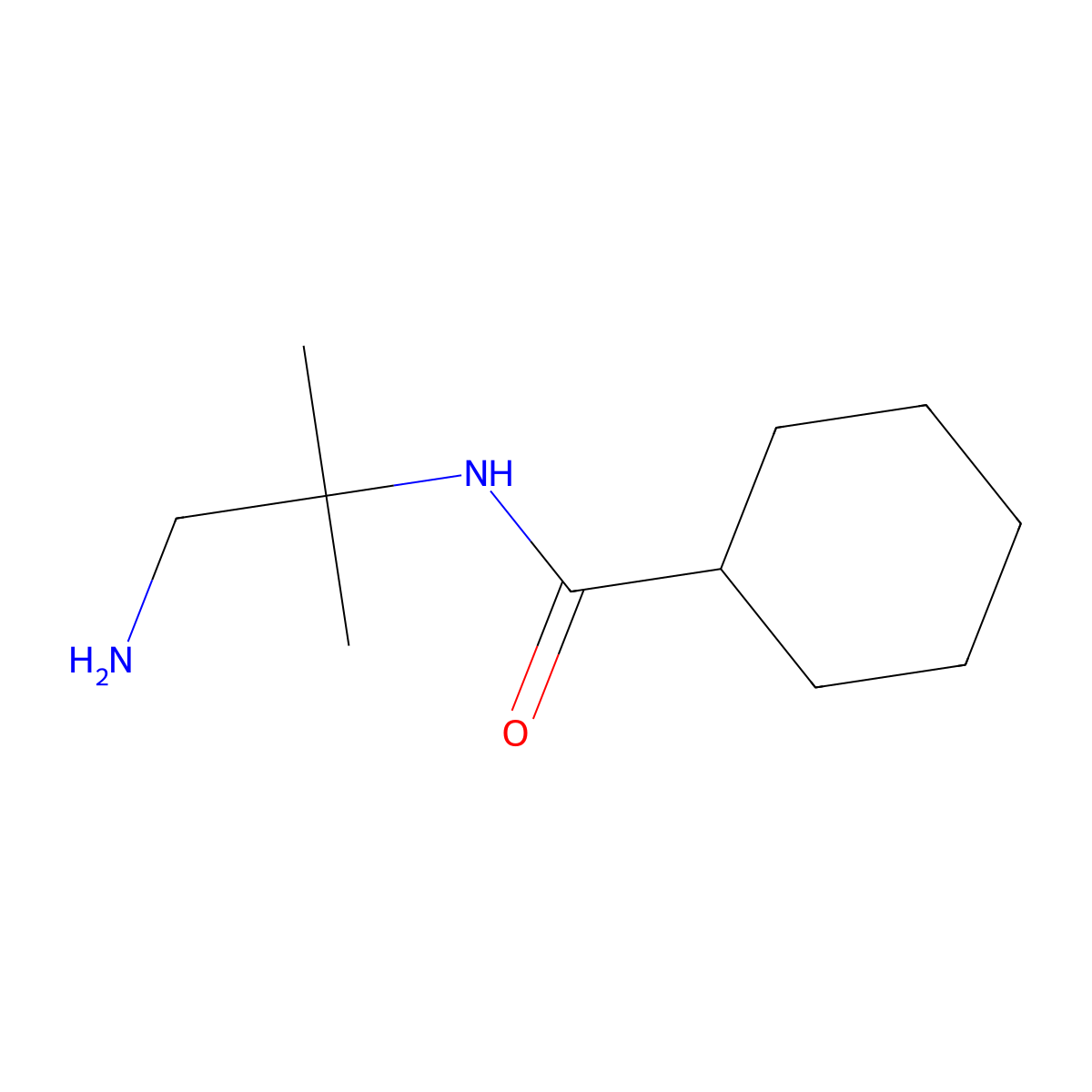 N-(1-amino-2-methylpropan-2-yl)cyclohexanecarboxamide molecular structure, CAS 1342764-63-9