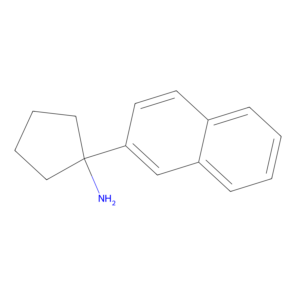 1-(2-Naphthyl)cyclopentanamine molecular structure, CAS 1342766-15-7