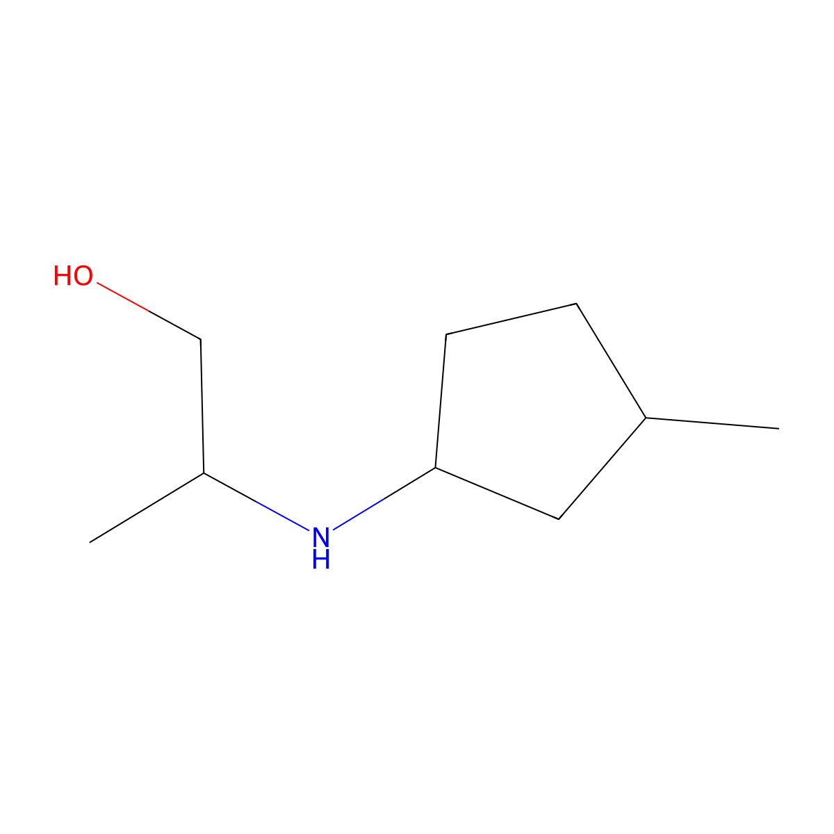 2-[(3-Methylcyclopentyl)amino]propan-1-ol molecular structure, CAS 1342768-98-2