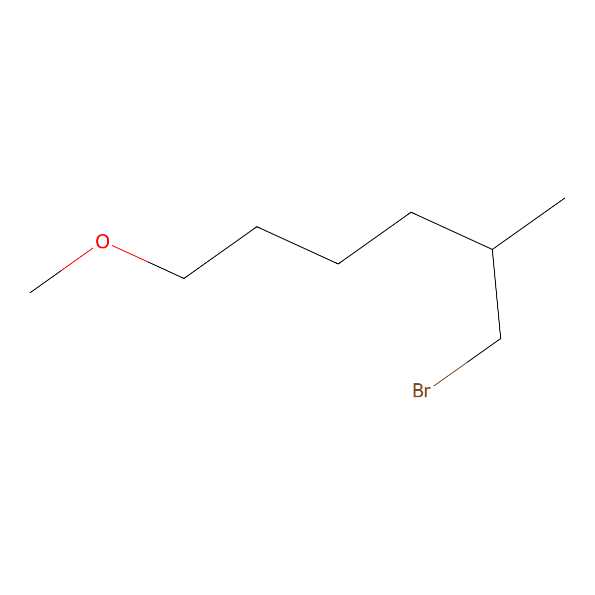 1-Bromo-6-methoxy-2-methylhexane molecular structure, CAS 1342769-58-7
