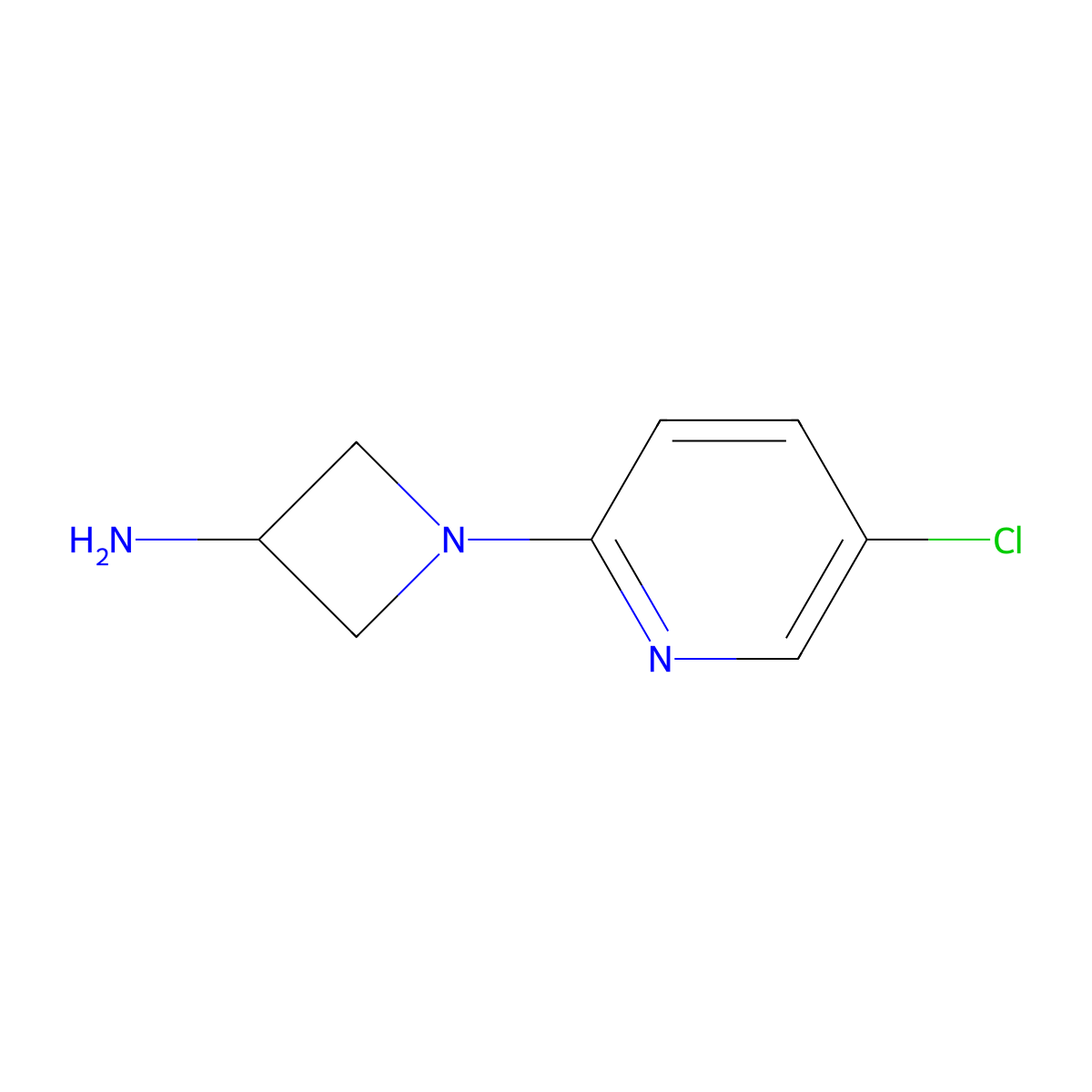 1-(5-Chloropyridin-2-yl)azetidin-3-amine molecular structure, CAS 1342772-79-5