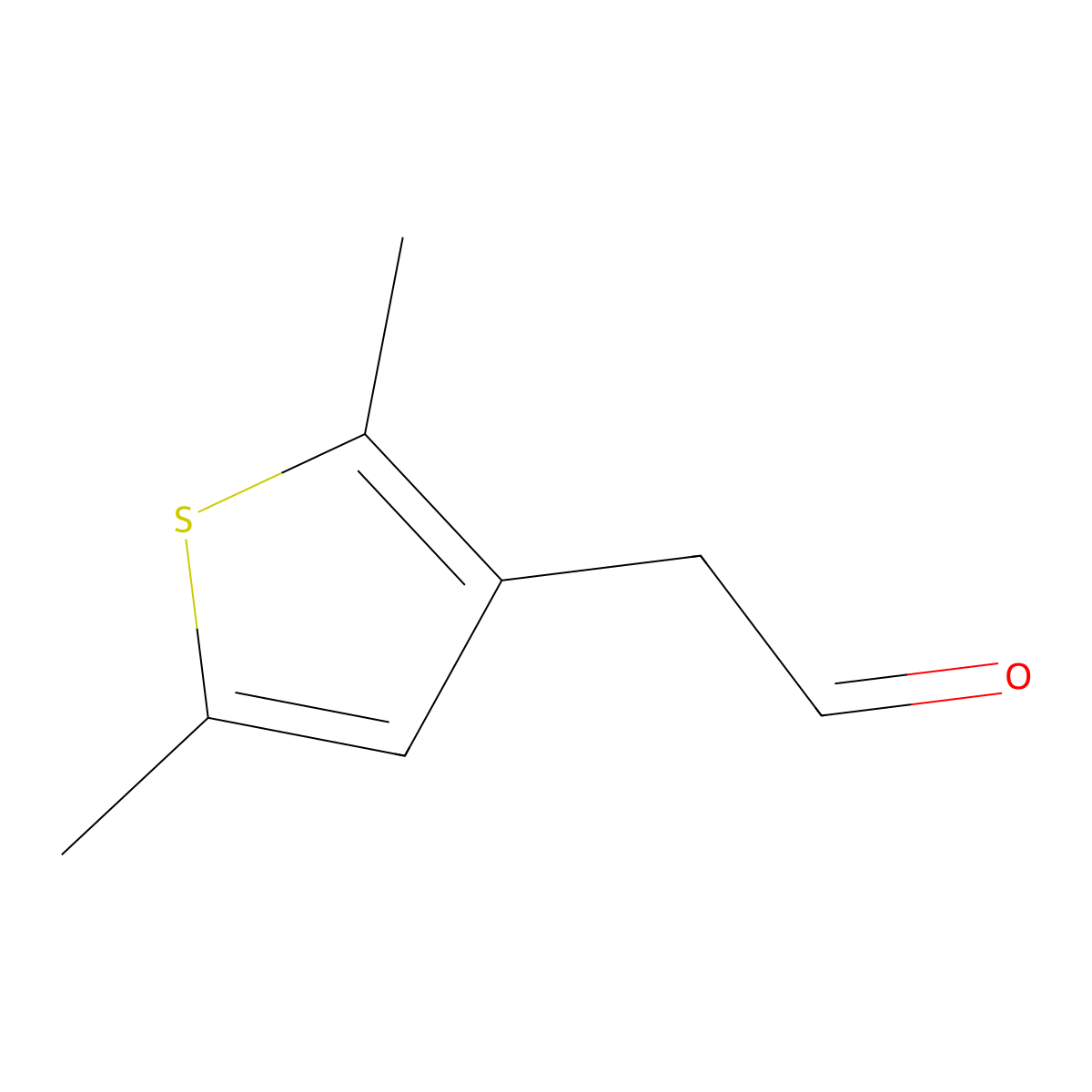 2-(2,5-Dimethylthiophen-3-yl)acetaldehyde molecular structure, CAS 1342772-94-4