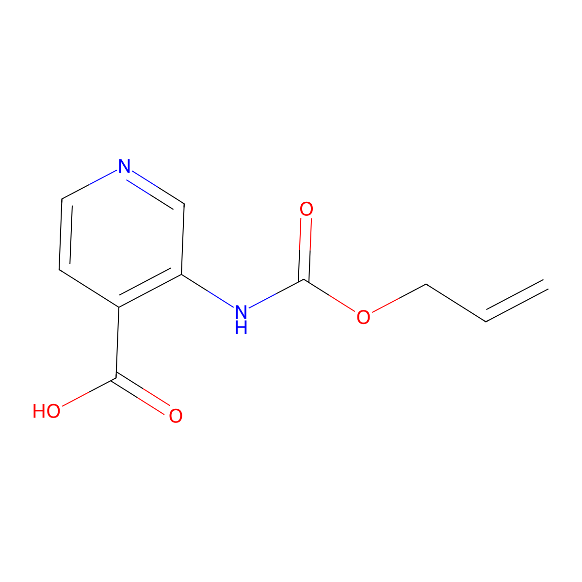 3-{[(Prop-2-en-1-yloxy)carbonyl]amino}pyridine-4-carboxylic acid molecular structure, CAS 1342773-00-5