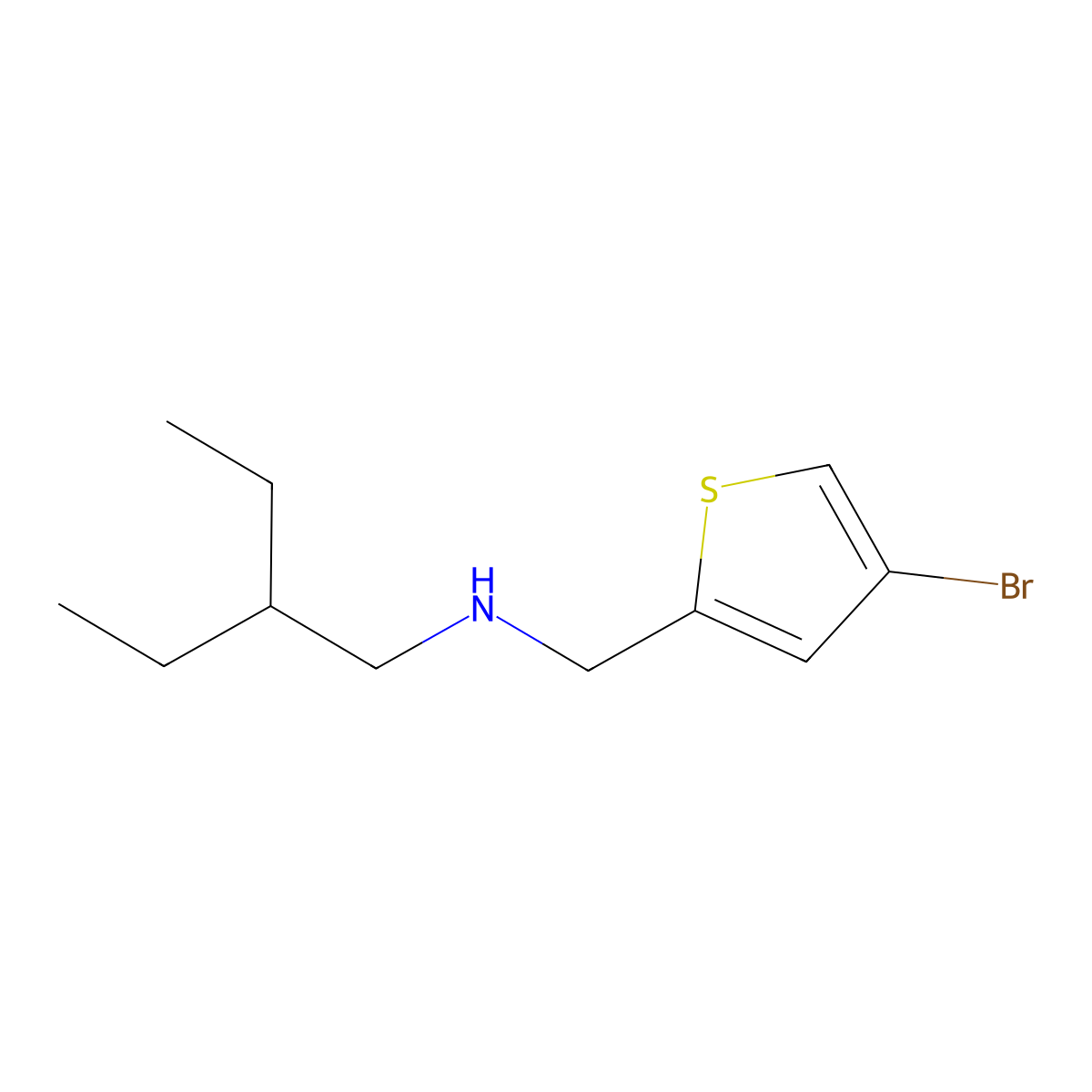 [(4-Bromothiophen-2-yl)methyl](2-ethylbutyl)amine molecular structure, CAS 1342775-18-1