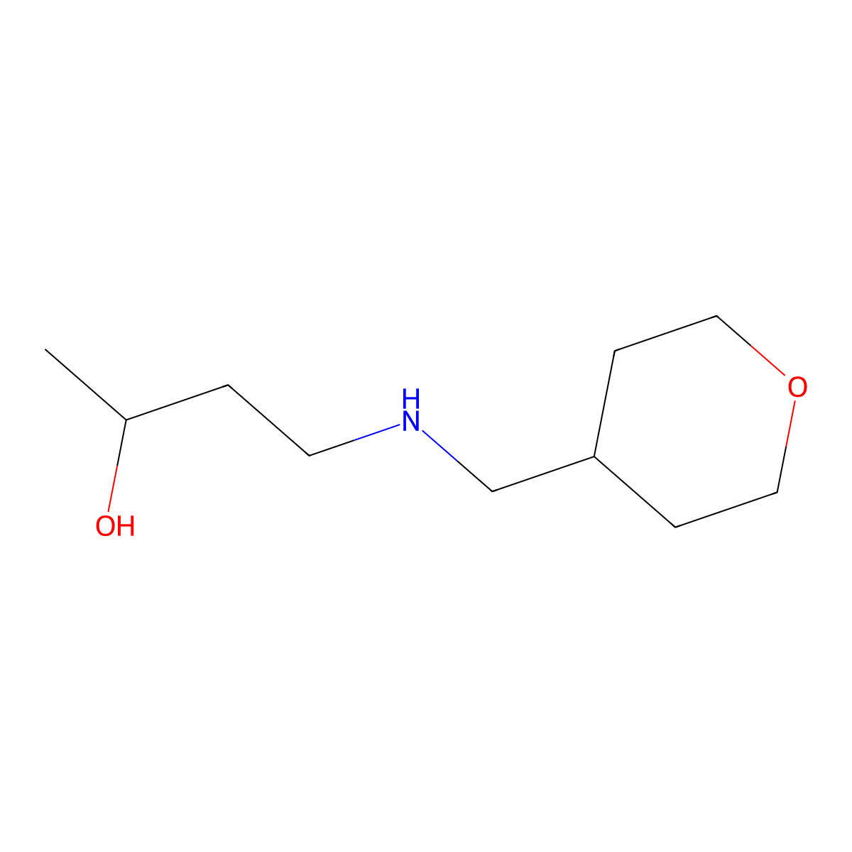 4-{[(Oxan-4-yl)methyl]amino}butan-2-ol molecular structure, CAS 1342776-66-2