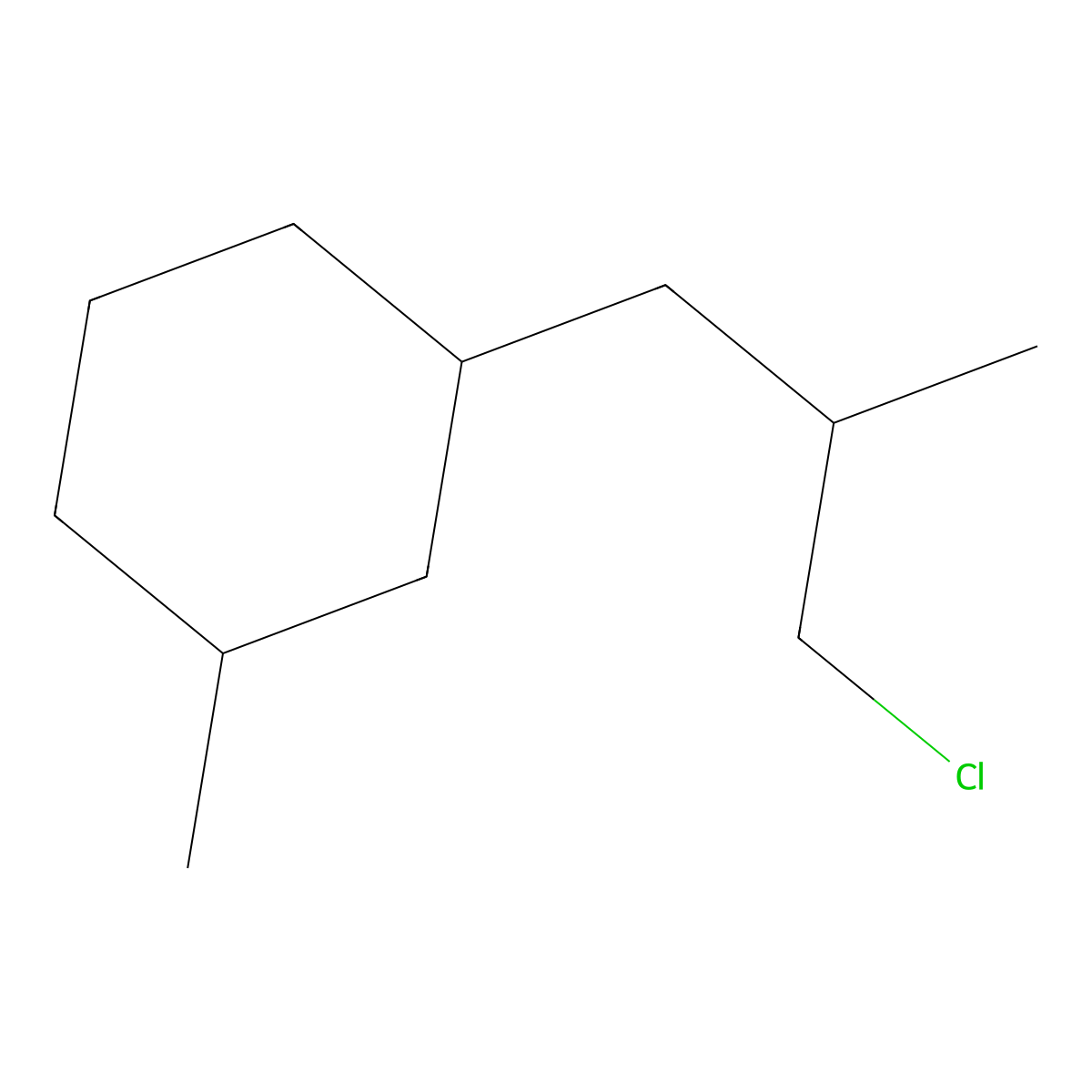 1-(3-Chloro-2-methylpropyl)-3-methylcyclohexane molecular structure, CAS 1342783-62-3
