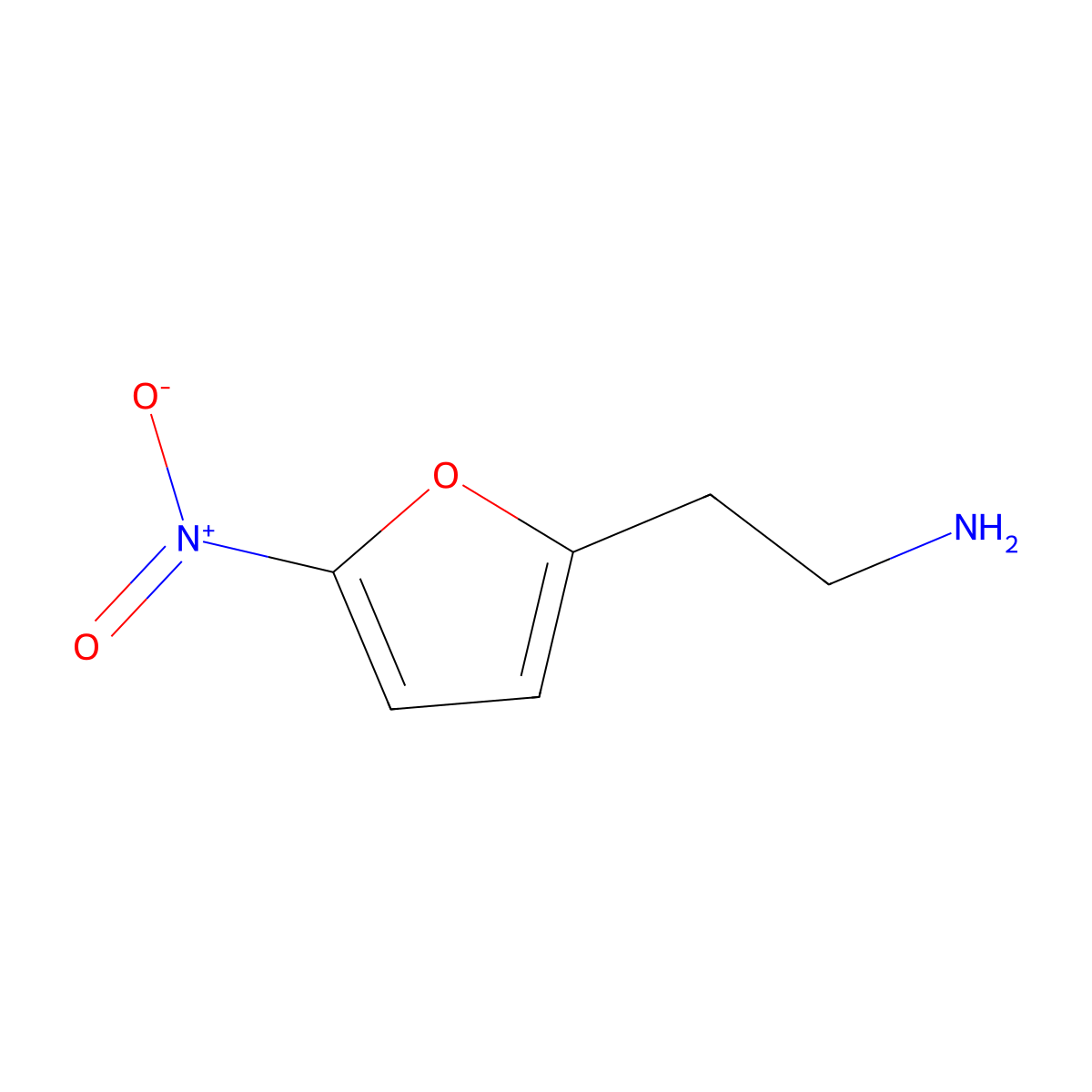 2-(5-Nitrofuran-2-yl)ethanamine molecular structure, CAS 1342788-32-2