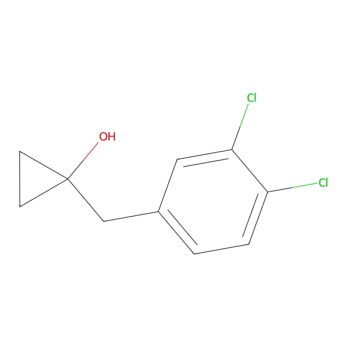 1-(3,4-Dichlorobenzyl)cyclopropan-1-ol molecular structure, CAS 1342790-39-9