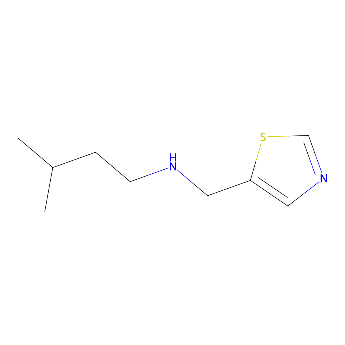 (3-Methylbutyl)[(1,3-thiazol-5-yl)methyl]amine molecular structure, CAS 1342791-28-9