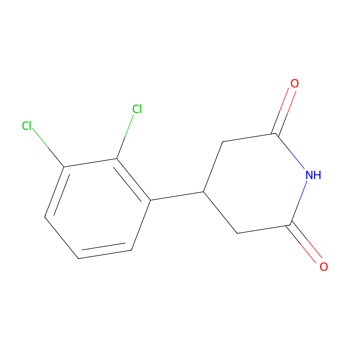 4-(2,3-Dichlorophenyl)piperidine-2,6-dione molecular structure, CAS 1342793-16-1